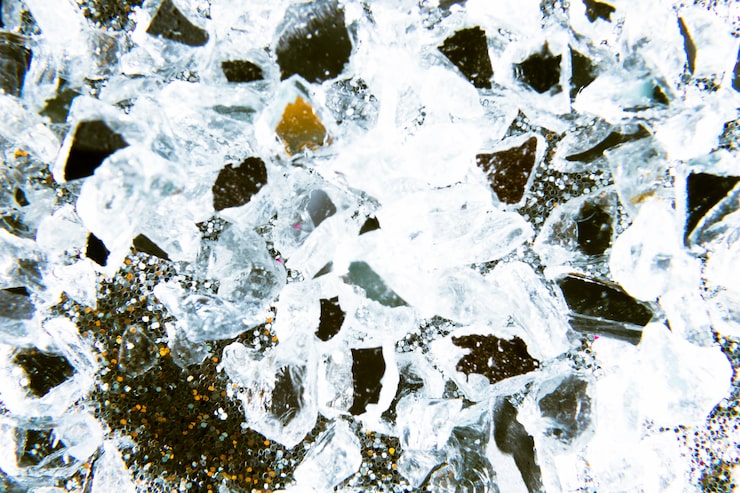 Abstract broken glass texture