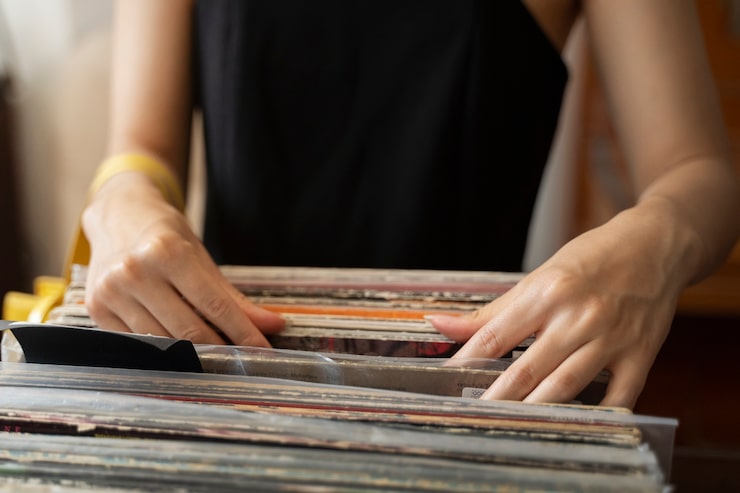 Vinyl records warehouse