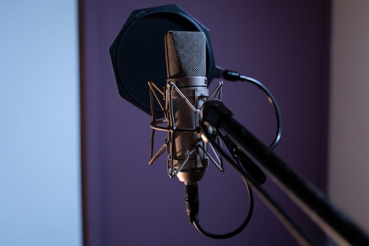 Microphone in studio
